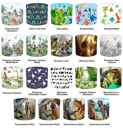 Dinosaurs drum lampshade - dinosaurs,