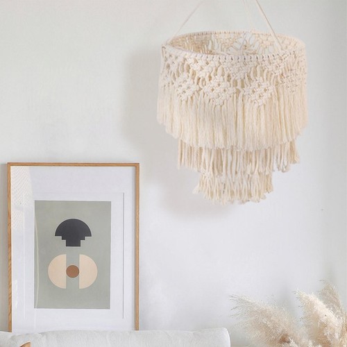 Macrame ceiling lamp shade - macrame,