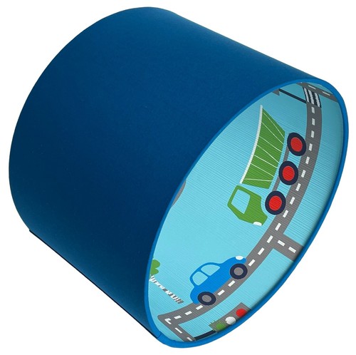 Blue transport lampshade light - blue,