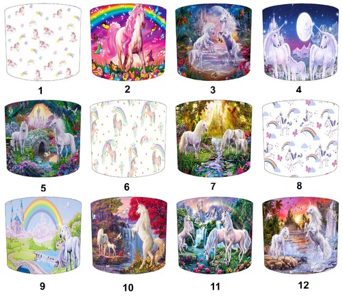 Unicorn fairy tale lampshade - unicorn,