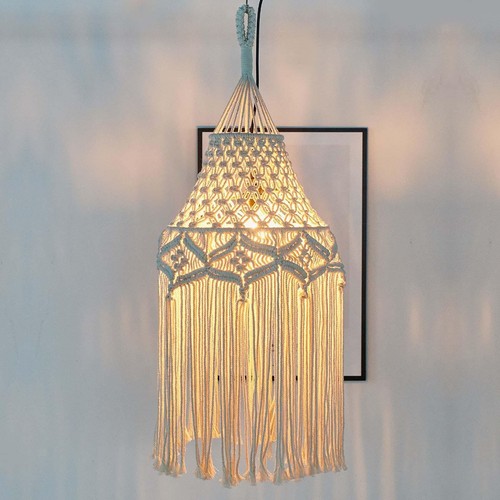 Macrame lamp shade bohemian - lamp,