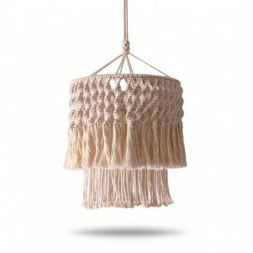 Pendant lampshade with fringe - lampshade,