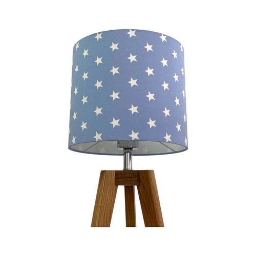 Lampshade baby blue white - baby,
